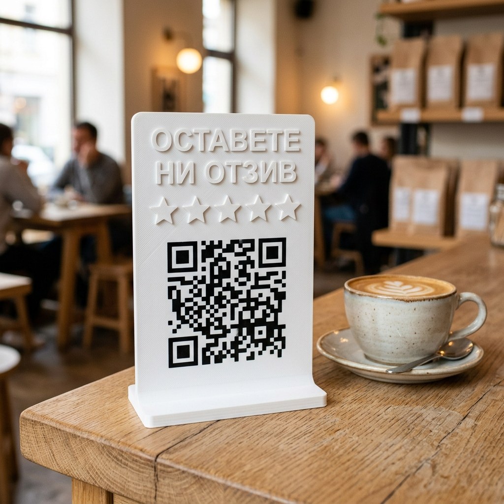 QR стойка „Оставете ни отзив в Google“